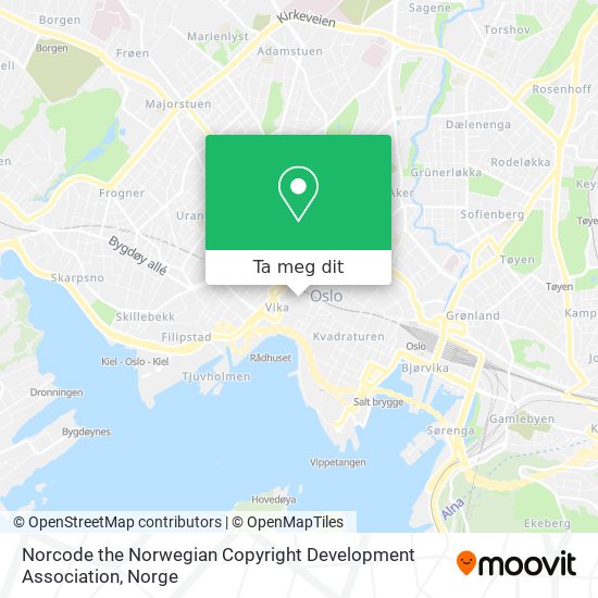 Norcode the Norwegian Copyright Development Association kart
