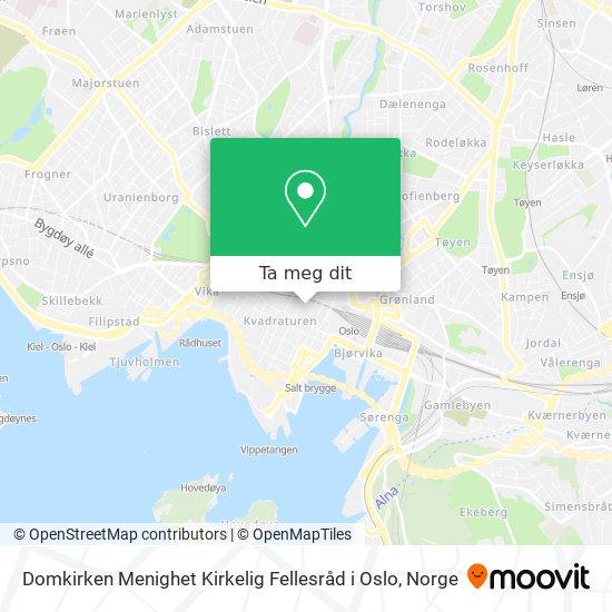 Domkirken Menighet Kirkelig Fellesråd i Oslo kart