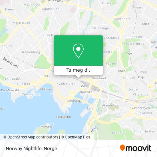 Norway Nightlife kart
