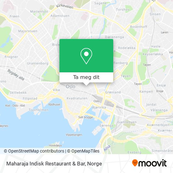 Maharaja Indisk Restaurant & Bar kart