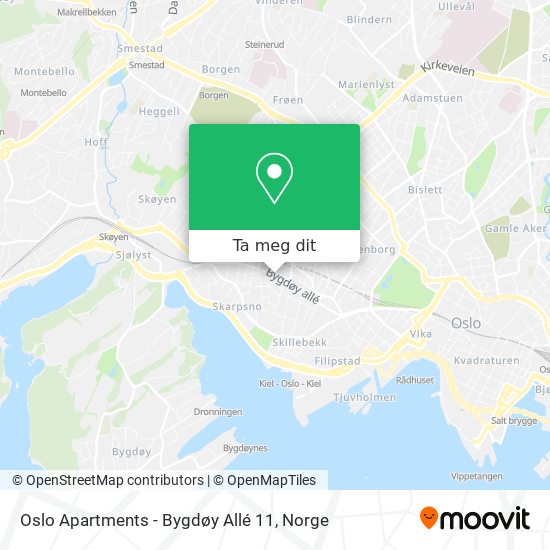 Oslo Apartments - Bygdøy Allé 11 kart
