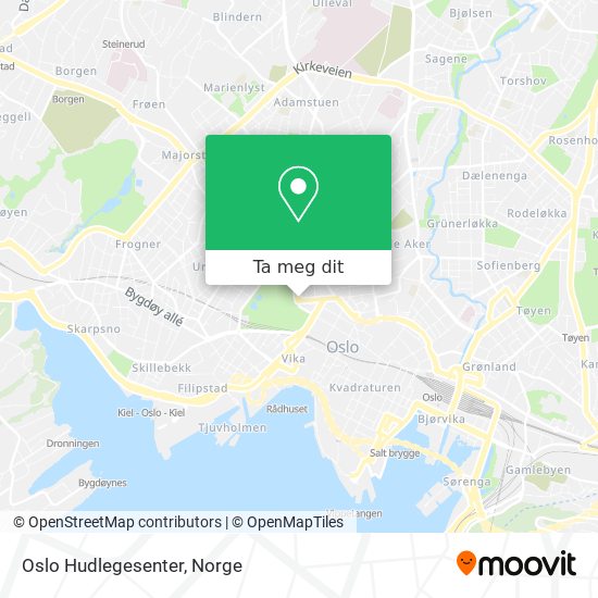 Oslo Hudlegesenter kart