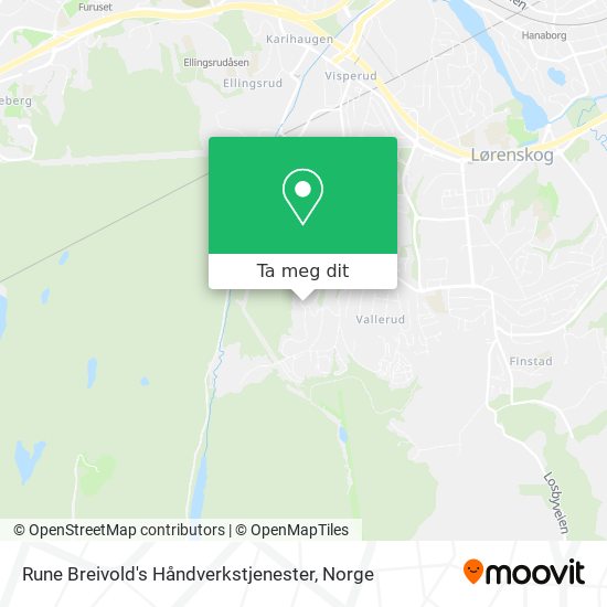Rune Breivold's Håndverkstjenester kart