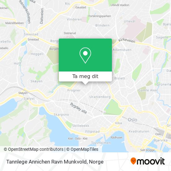 Tannlege Annichen Ravn Munkvold kart
