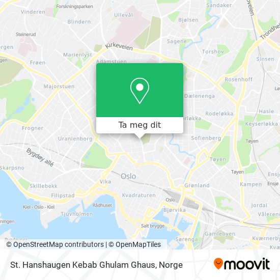 St. Hanshaugen Kebab Ghulam Ghaus kart