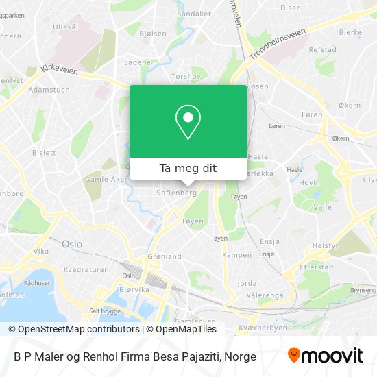 B P Maler og Renhol Firma Besa Pajaziti kart