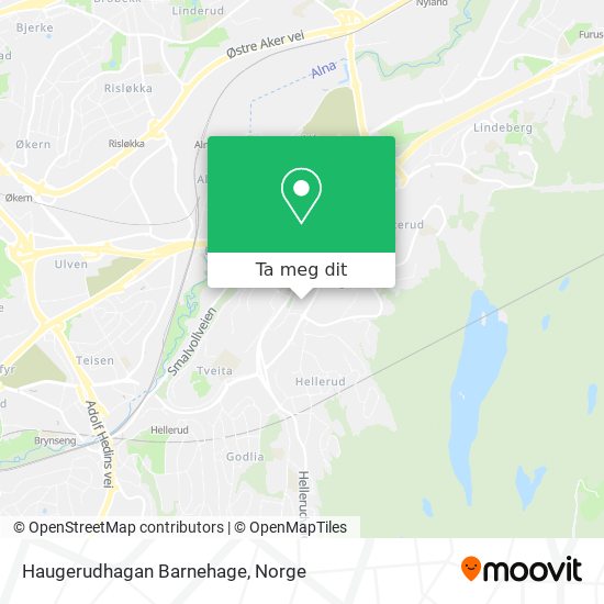 Haugerudhagan Barnehage kart