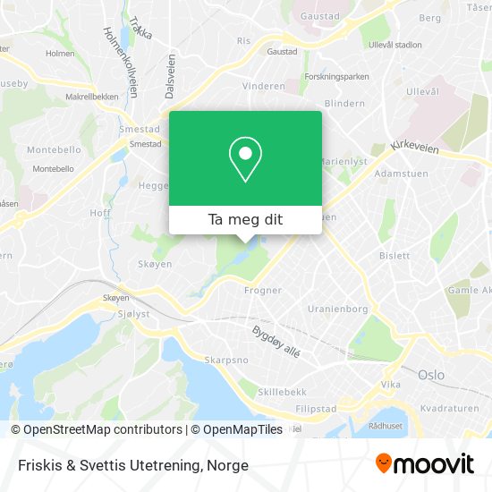 Friskis & Svettis Utetrening kart