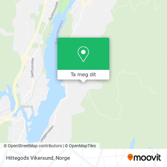 Hittegods Vikersund kart