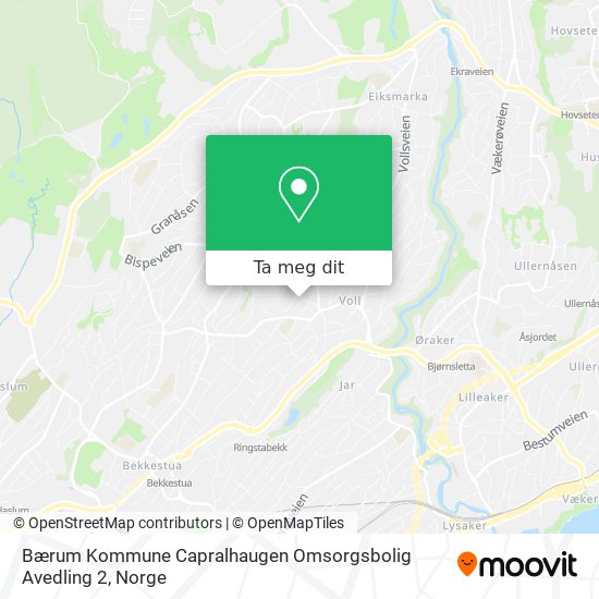 Bærum Kommune Capralhaugen Omsorgsbolig Avedling 2 kart