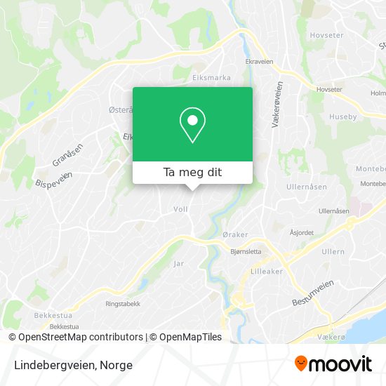 Lindebergveien kart