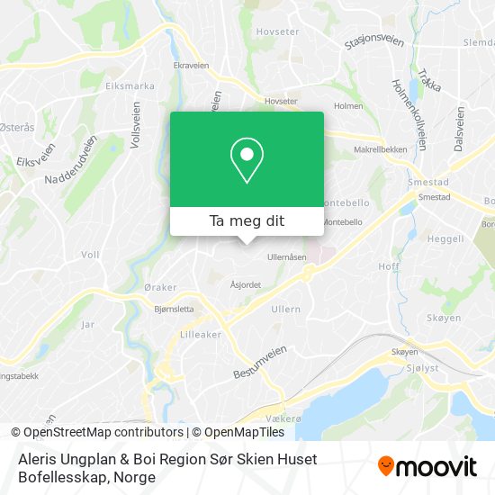Aleris Ungplan & Boi Region Sør Skien Huset Bofellesskap kart