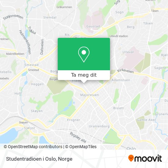 Studentradioen i Oslo kart