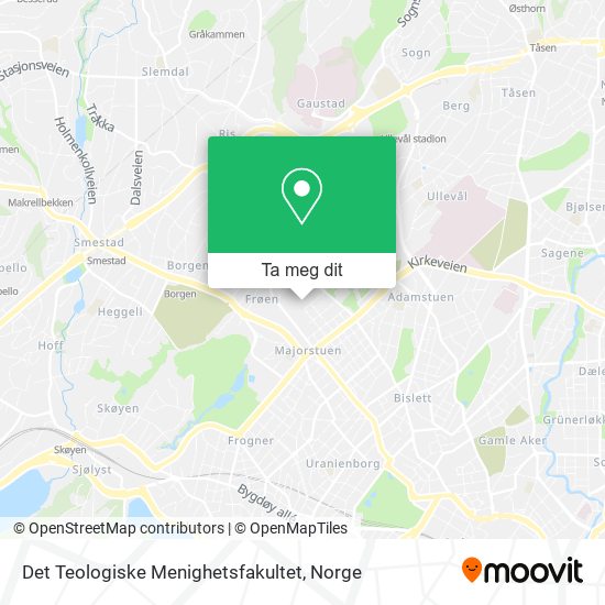 Det Teologiske Menighetsfakultet kart