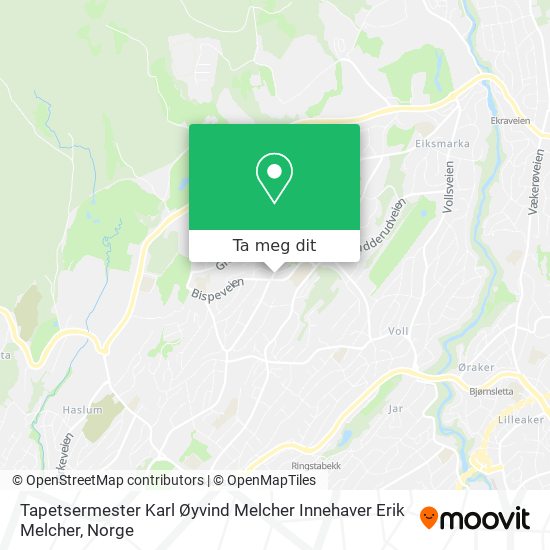 Tapetsermester Karl Øyvind Melcher Innehaver Erik Melcher kart