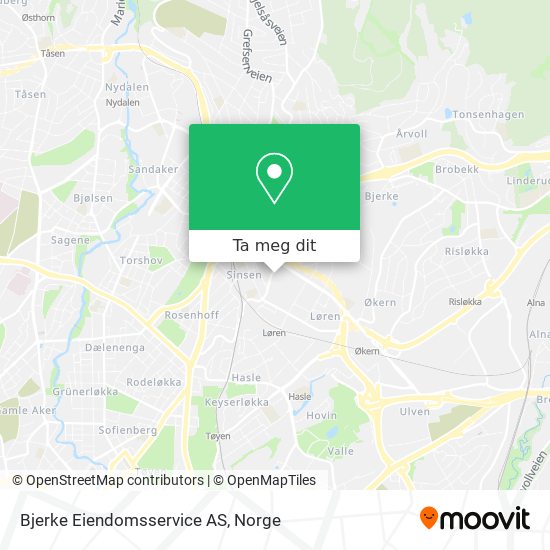 Bjerke Eiendomsservice AS kart