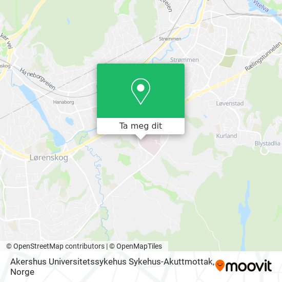 Akershus Universitetssykehus Sykehus-Akuttmottak kart