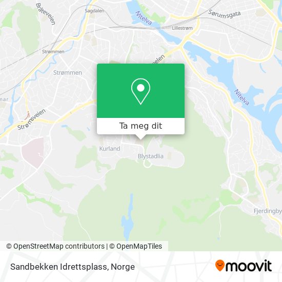 Sandbekken Idrettsplass kart