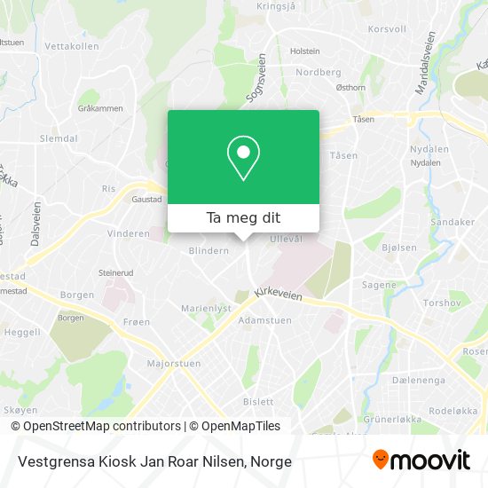Vestgrensa Kiosk Jan Roar Nilsen kart