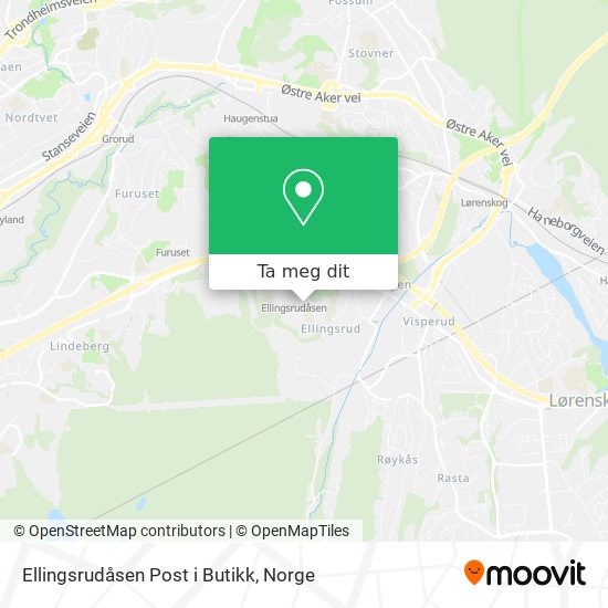 Ellingsrudåsen Post i Butikk kart