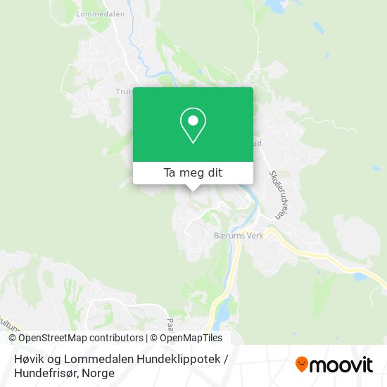 Høvik og Lommedalen Hundeklippotek / Hundefrisør kart