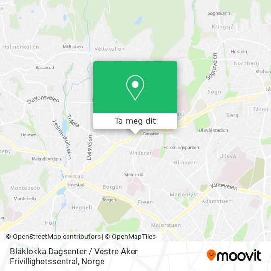 Blåklokka Dagsenter / Vestre Aker Frivillighetssentral kart