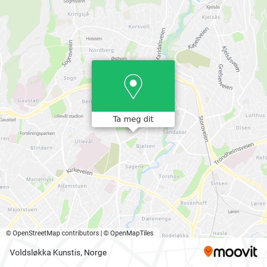 Voldsløkka Kunstis kart