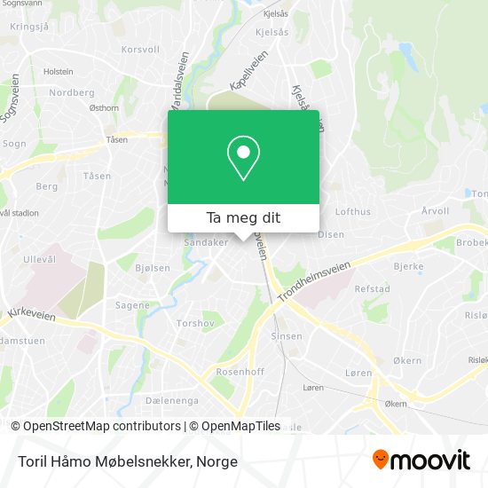 Toril Håmo Møbelsnekker kart