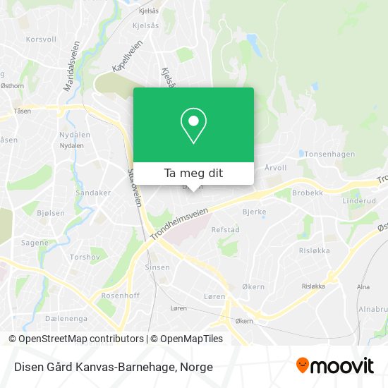 Disen Gård Kanvas-Barnehage kart