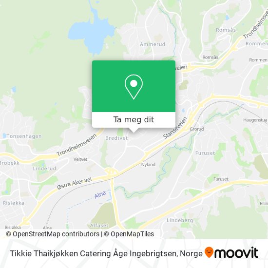 Tikkie Thaikjøkken Catering Åge Ingebrigtsen kart