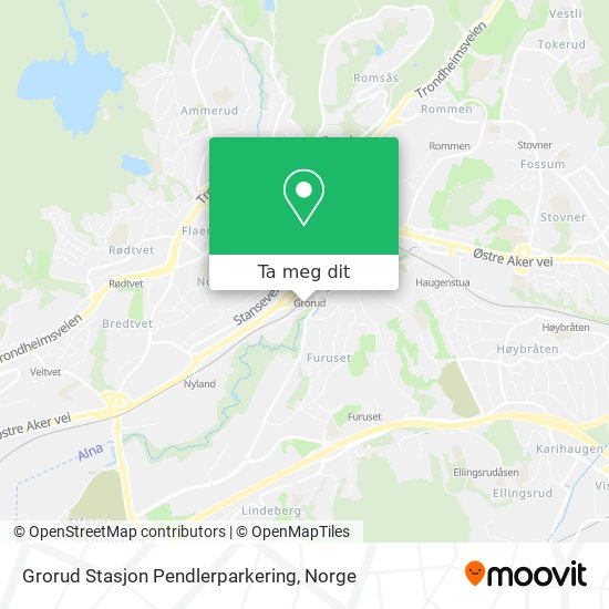 Grorud Stasjon Pendlerparkering kart