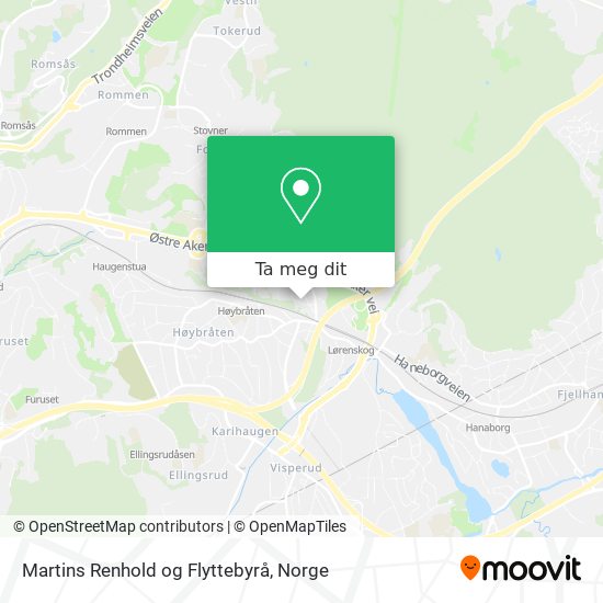 Martins Renhold og Flyttebyrå kart