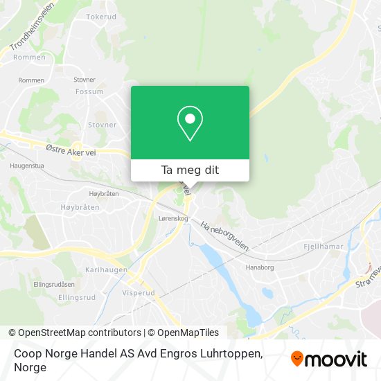 Coop Norge Handel AS Avd Engros Luhrtoppen kart
