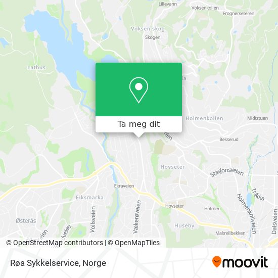 Røa Sykkelservice kart