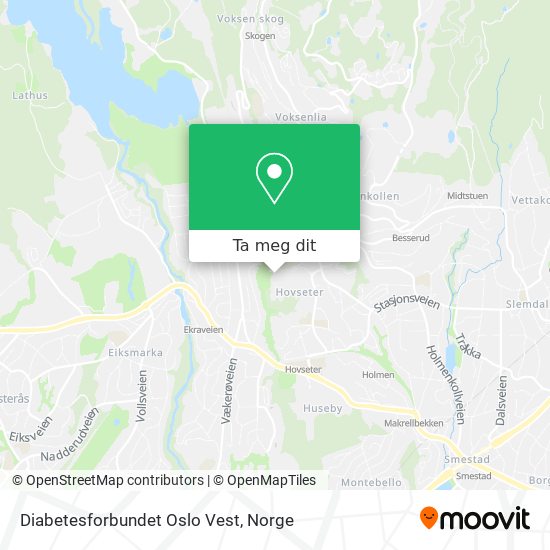 Diabetesforbundet Oslo Vest kart