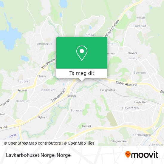 Lavkarbohuset Norge kart