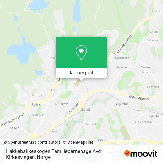 Hakkebakkeskogen Familiebarnehage Avd Kirkesvingen kart
