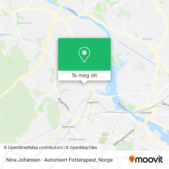 Nina Johansen - Autorisert Fotterapeut kart