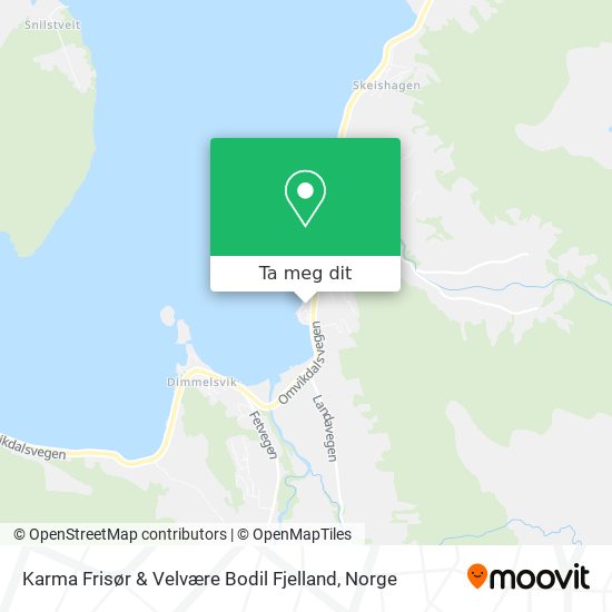 Karma Frisør & Velvære Bodil Fjelland kart