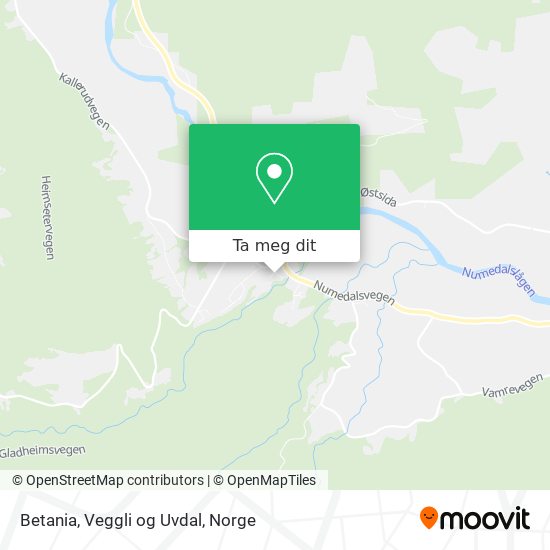 Betania, Veggli og Uvdal kart