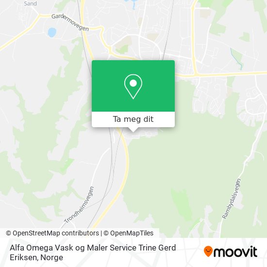 Alfa Omega Vask og Maler Service Trine Gerd Eriksen kart