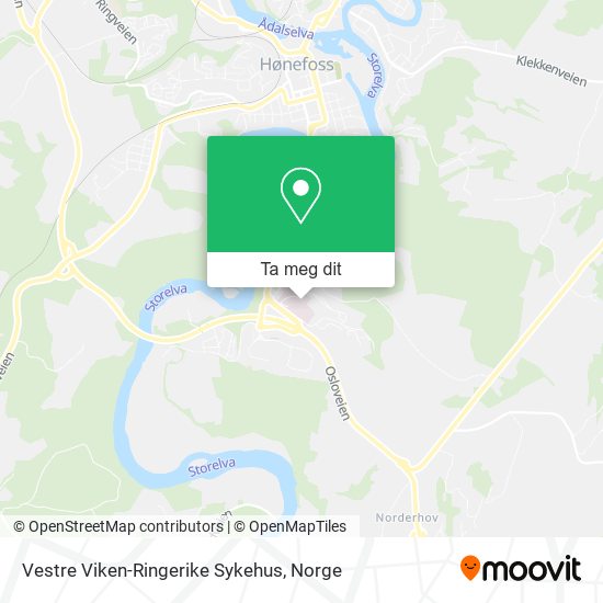 Vestre Viken-Ringerike Sykehus kart