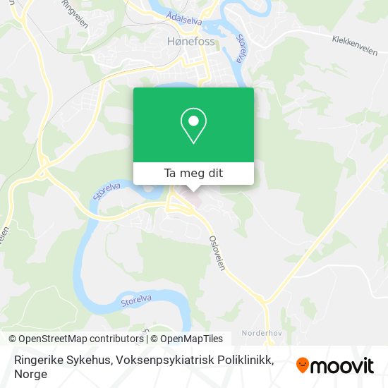 Ringerike Sykehus, Voksenpsykiatrisk Poliklinikk kart