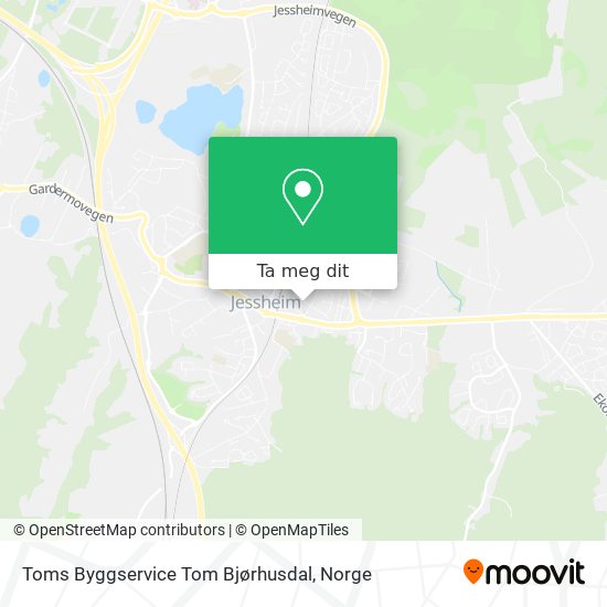 Toms Byggservice Tom Bjørhusdal kart