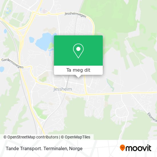Tande Transport. Terminalen kart