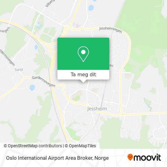 Oslo International Airport Area Broker kart