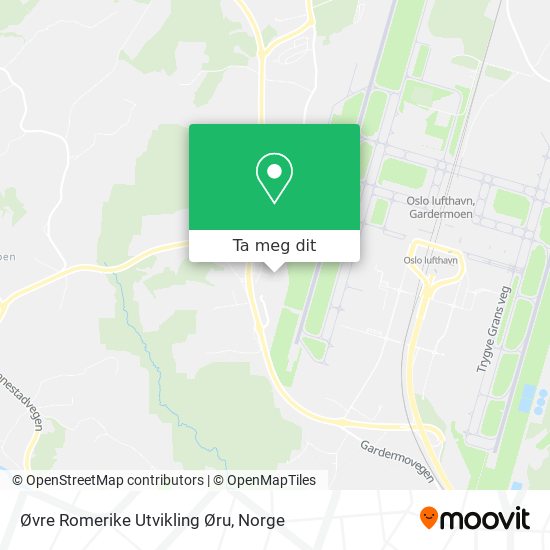 Øvre Romerike Utvikling Øru kart