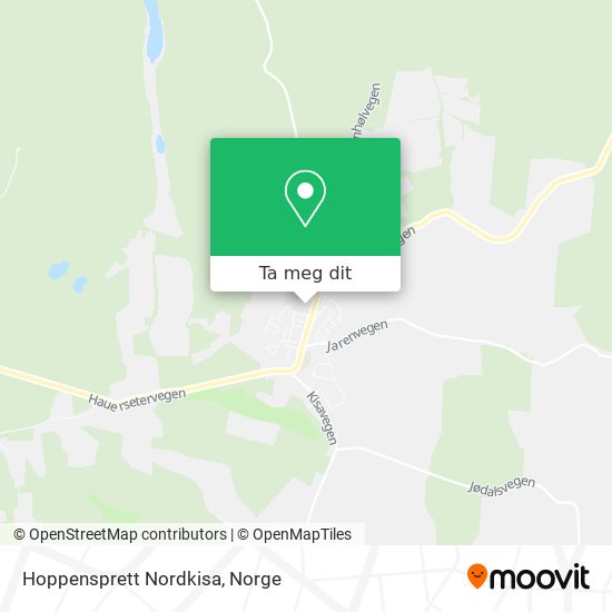 Hoppensprett Nordkisa kart