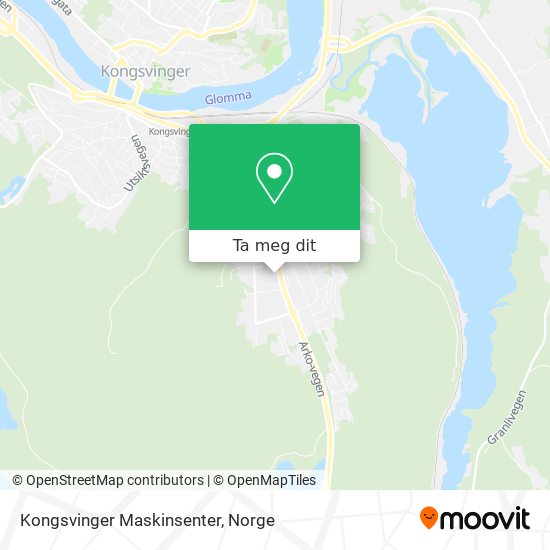 Kongsvinger Maskinsenter kart