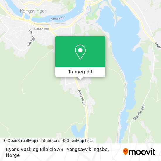 Byens Vask og Bilpleie AS Tvangsavviklingsbo kart